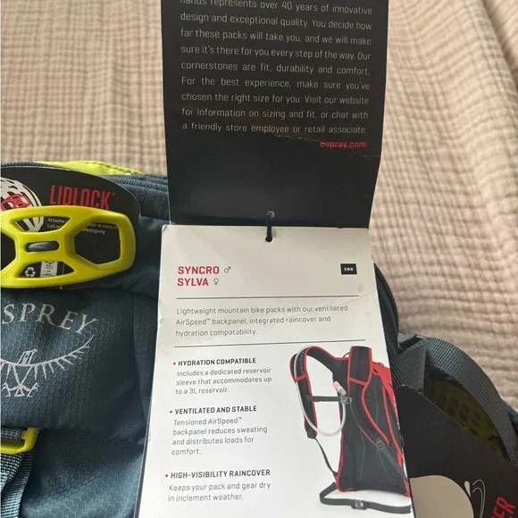 Osprey Syncro 12 Gray Blue Backpack - Picture 6 of 6